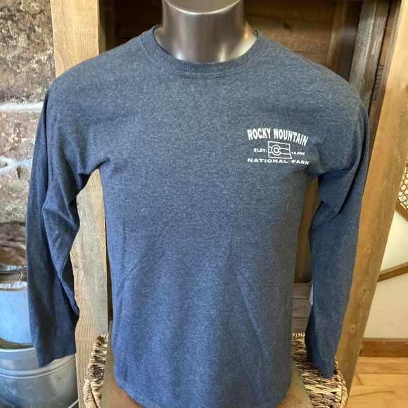 Rocky Mountain National Park RMNP Colorado long sleeve mens small S shirt CO - Picture 9 of 9